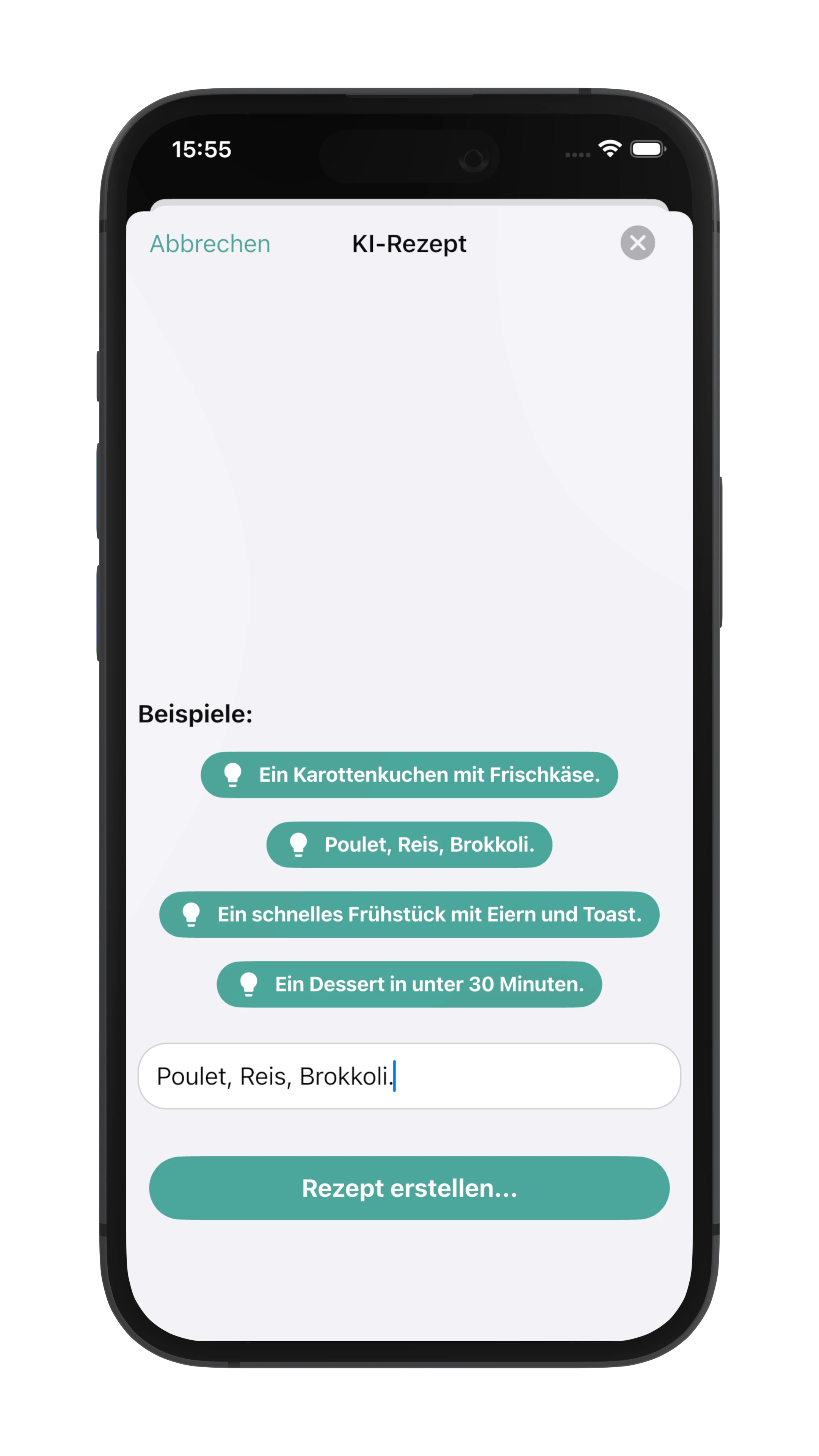 WhatsCook automatische Einkaufsliste